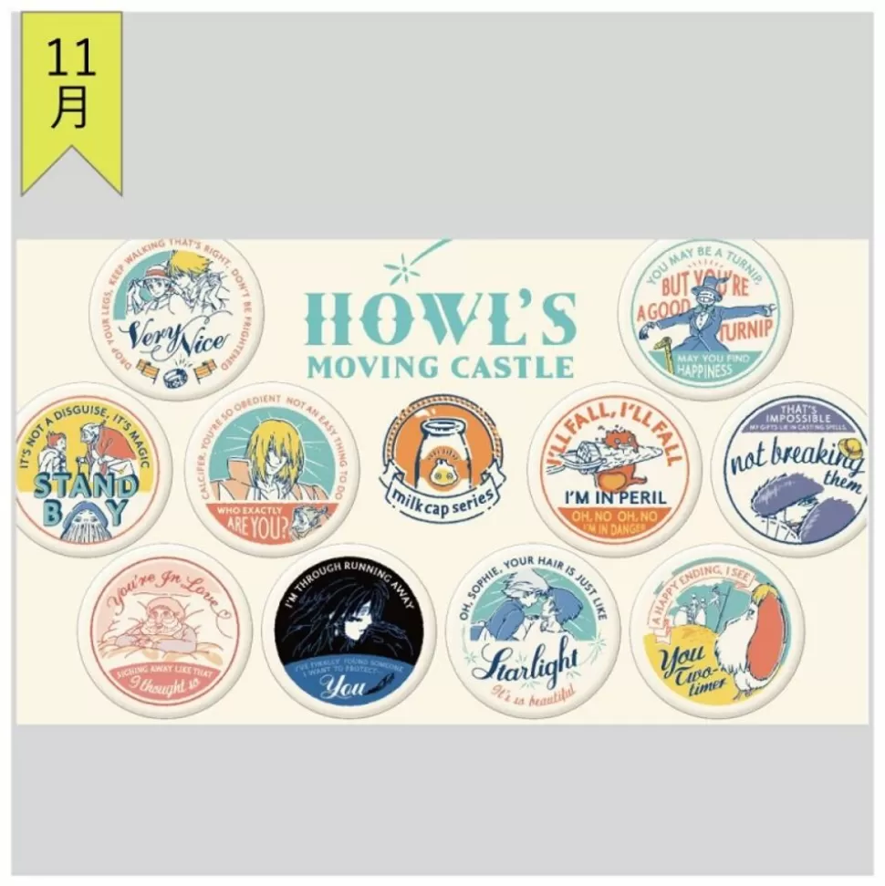 badge_collection__pcs__howls_moving_castle_5.webp Maison Ghibli Badge Collection 10 Pcs - Howl'S Moving Castle- Badges