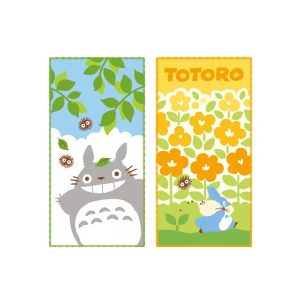 Maison Ghibli Big And Medium Totoro 2 Mini-Towels Pack 20 X 10 Cm - My Neighbor Tot- Household Linen