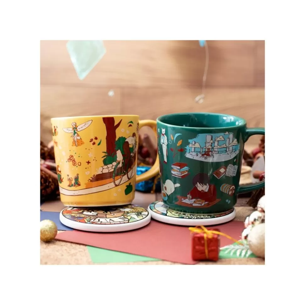 Maison Ghibli Ceramic Coaster King Of Dwarf & Princess - Whisper Of The Heart- Kitchenware
