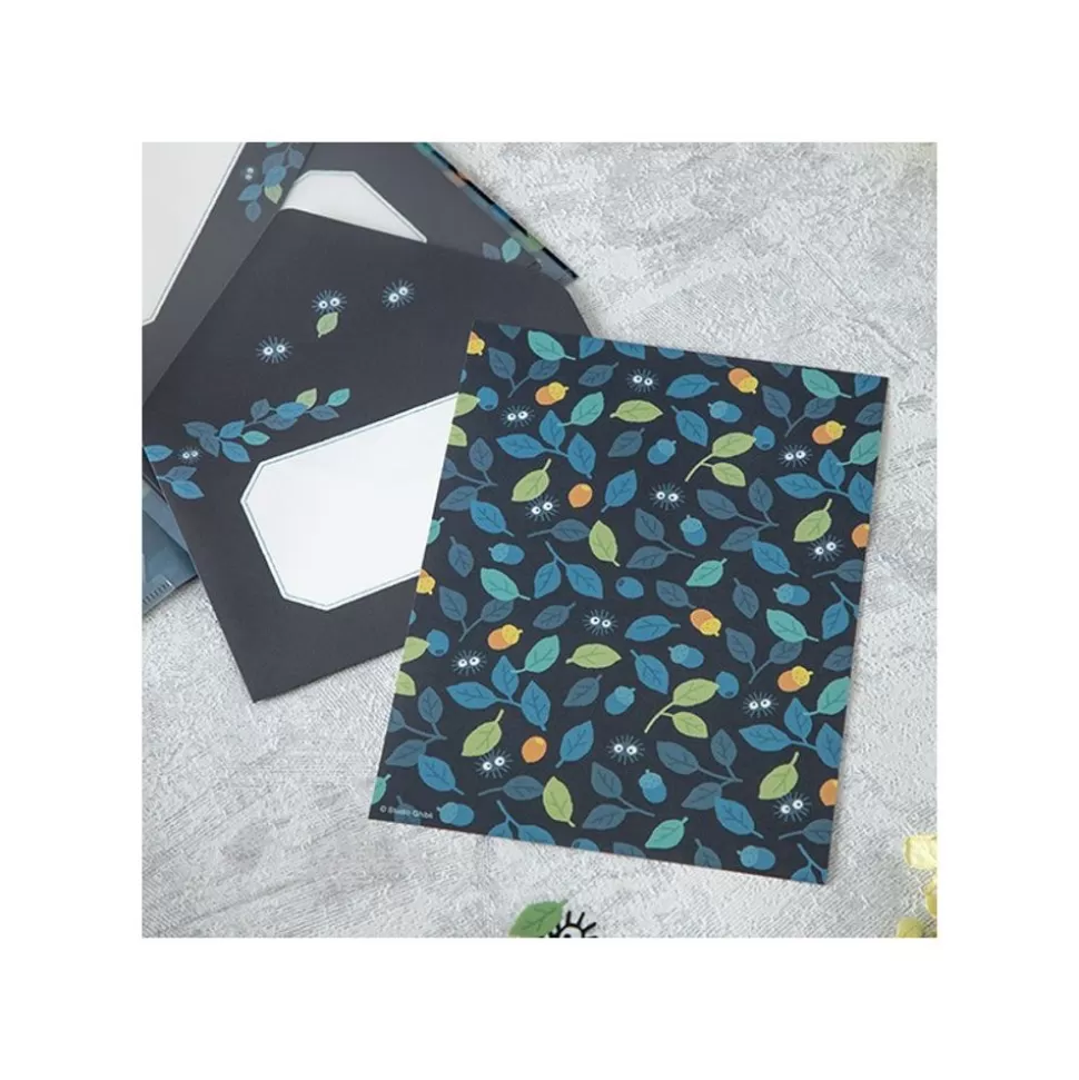 Maison Ghibli Clear Folder & Letter Set Soot Sprites Leaves - My Neighbor Totoro- Postcards And Letter Papers