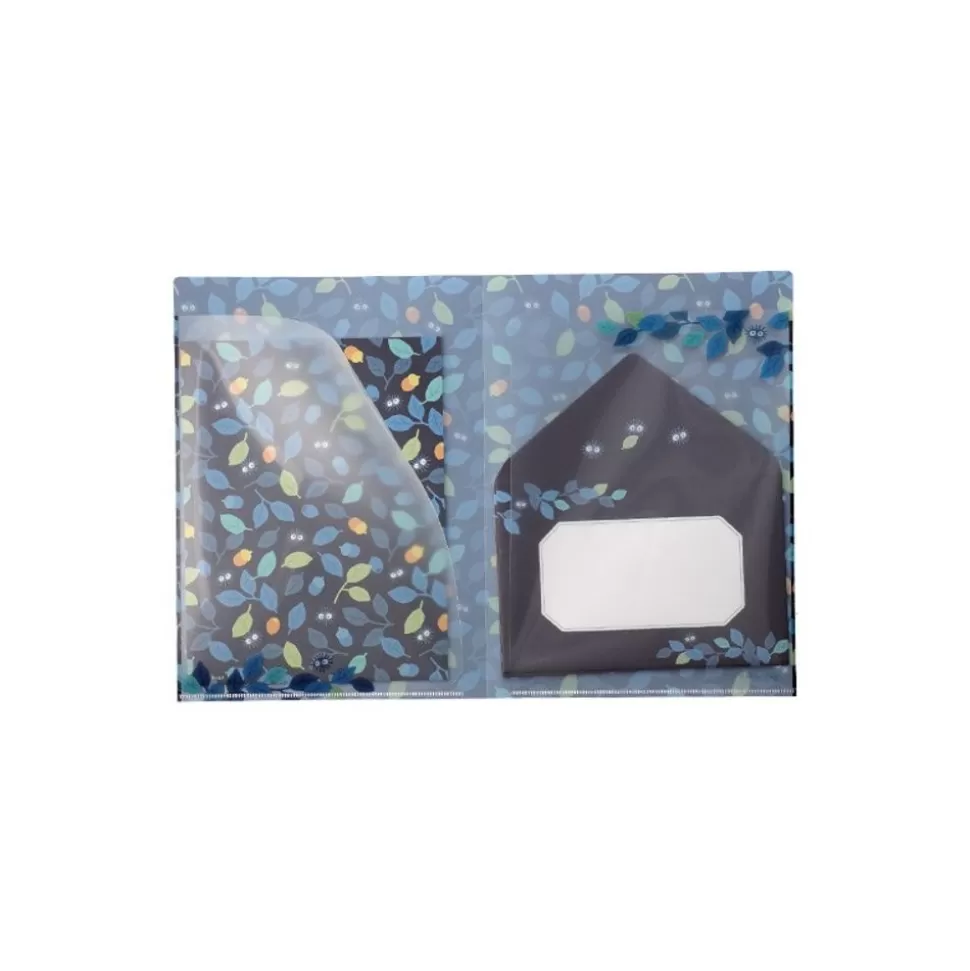 Maison Ghibli Clear Folder & Letter Set Soot Sprites Leaves - My Neighbor Totoro- Postcards And Letter Papers