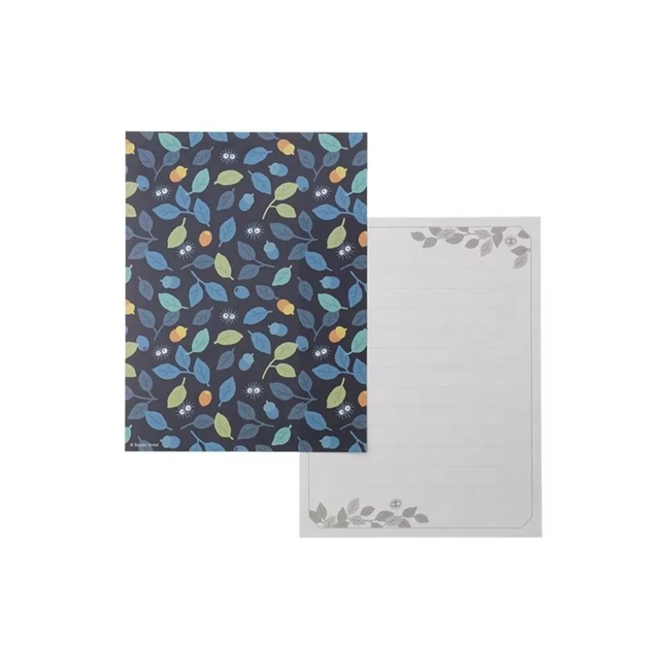 Maison Ghibli Clear Folder & Letter Set Soot Sprites Leaves - My Neighbor Totoro- Postcards And Letter Papers