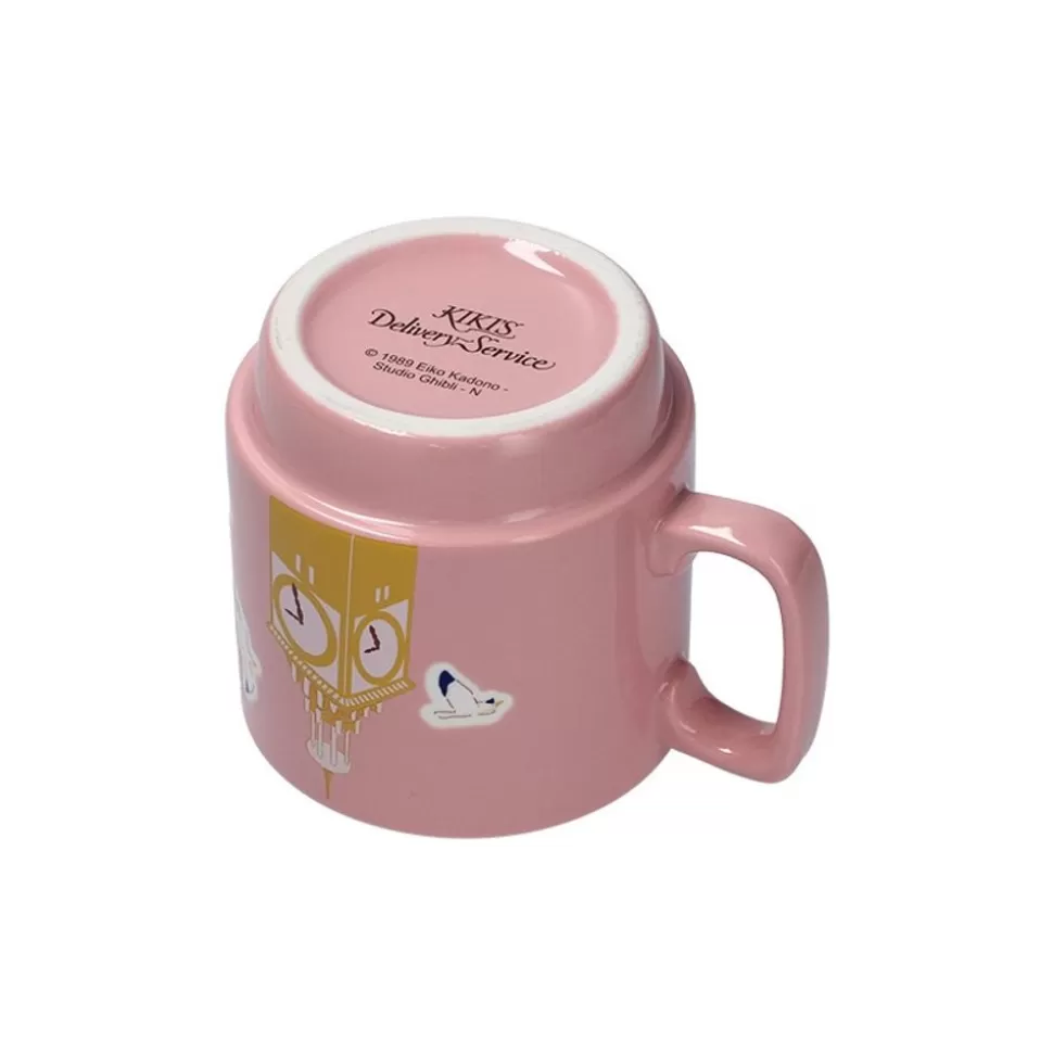 Maison Ghibli Coloful Embossed Mug Kiki On Her Broom - Kiki'S Delivery Service- Kitchenware