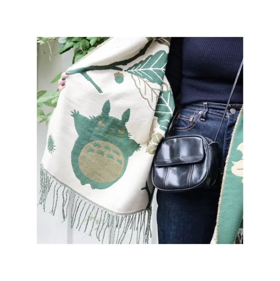 Maison Ghibli Dark Green Stole Oak Leaves - My Neighbor Totoro- Outfits
