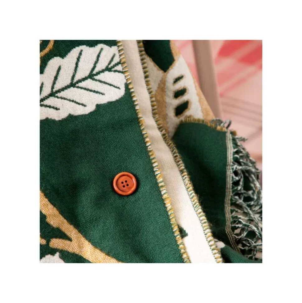 Maison Ghibli Dark Green Stole Oak Leaves - My Neighbor Totoro- Outfits