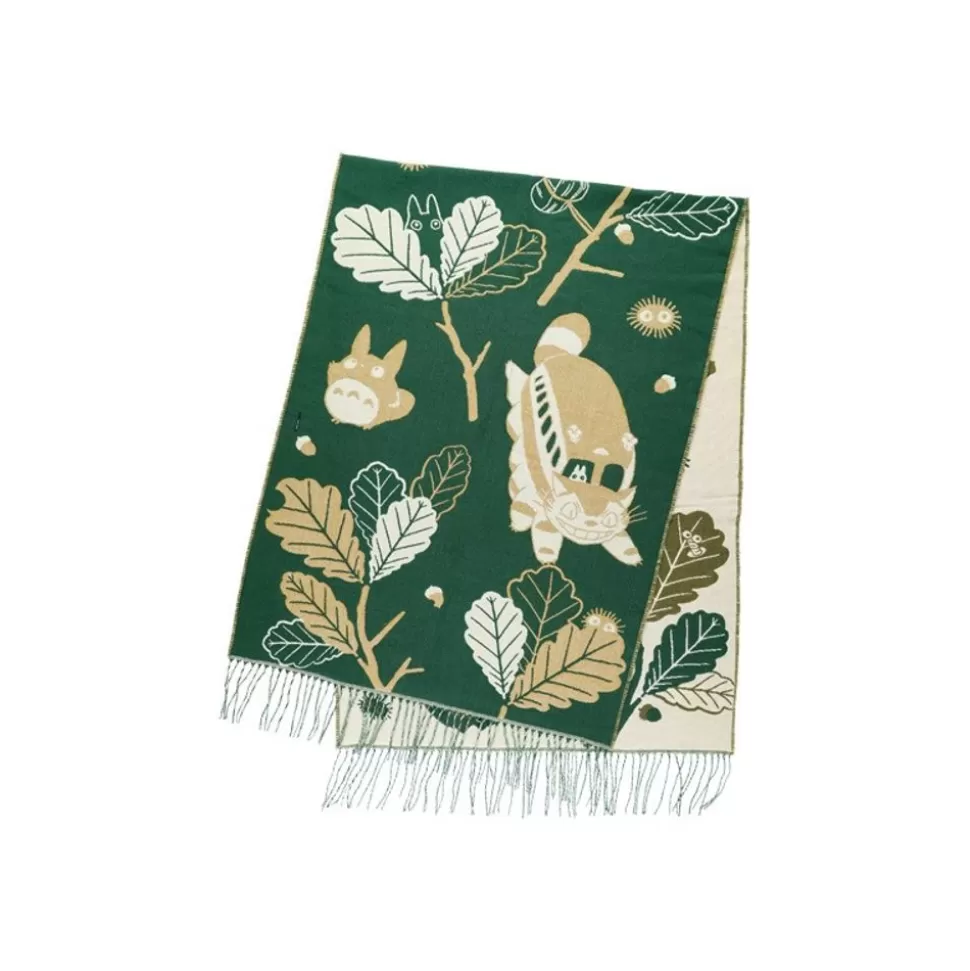 Maison Ghibli Dark Green Stole Oak Leaves - My Neighbor Totoro- Outfits