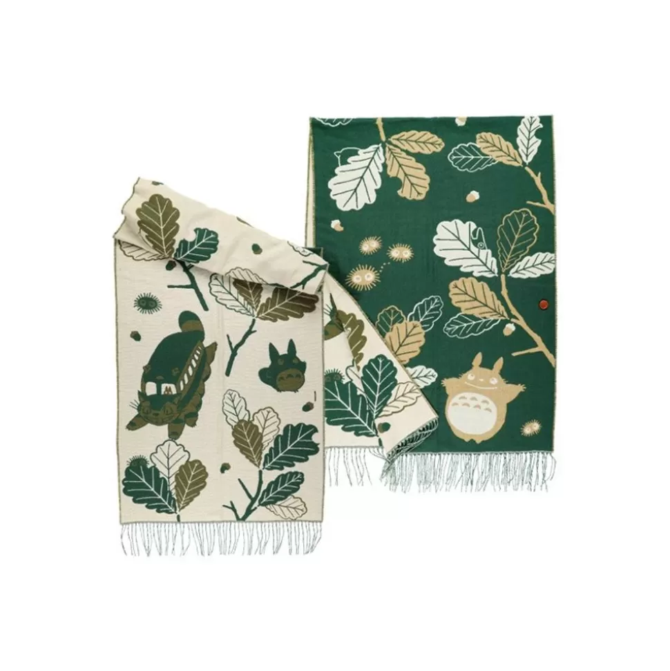 Maison Ghibli Dark Green Stole Oak Leaves - My Neighbor Totoro- Outfits