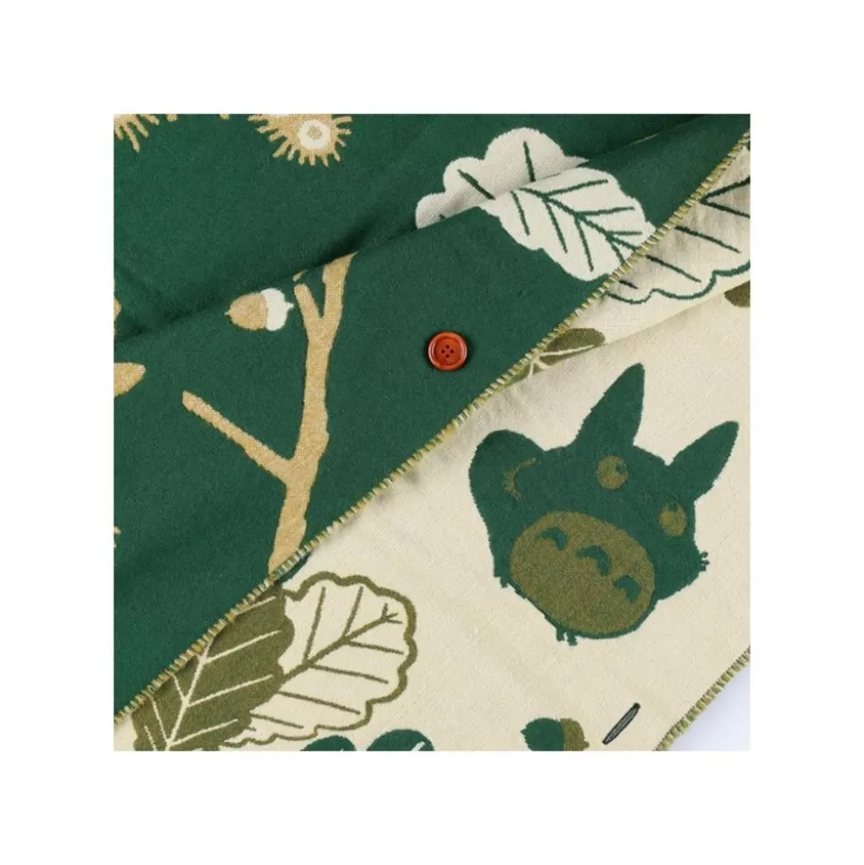 Maison Ghibli Dark Green Stole Oak Leaves - My Neighbor Totoro- Outfits