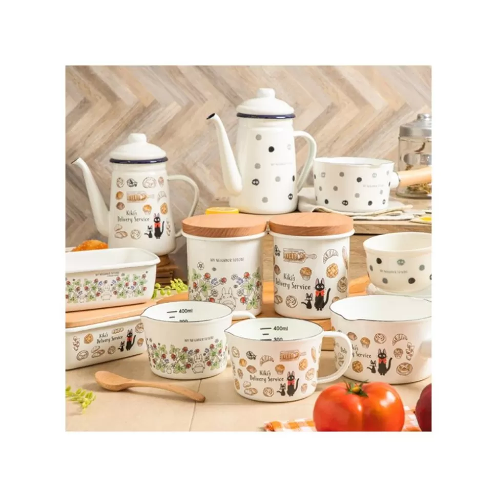 Maison Ghibli Enamel Butter Dish With Wooden Lid Viennese Pastries 500Ml - Kiki'S D- Kitchenware