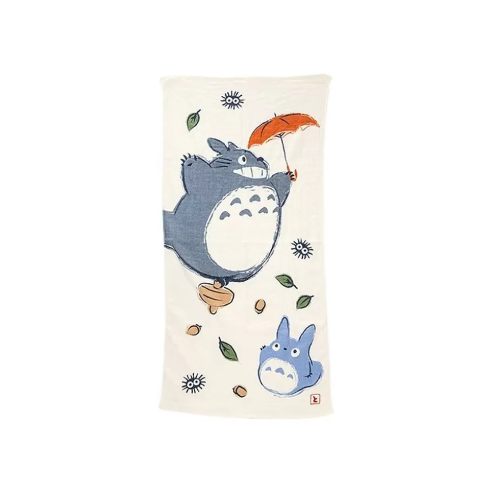Maison Ghibli Imabari Large Bath Towel Big Totoro Umbrella 60X120 Cm - My Neighbor- Household Linen