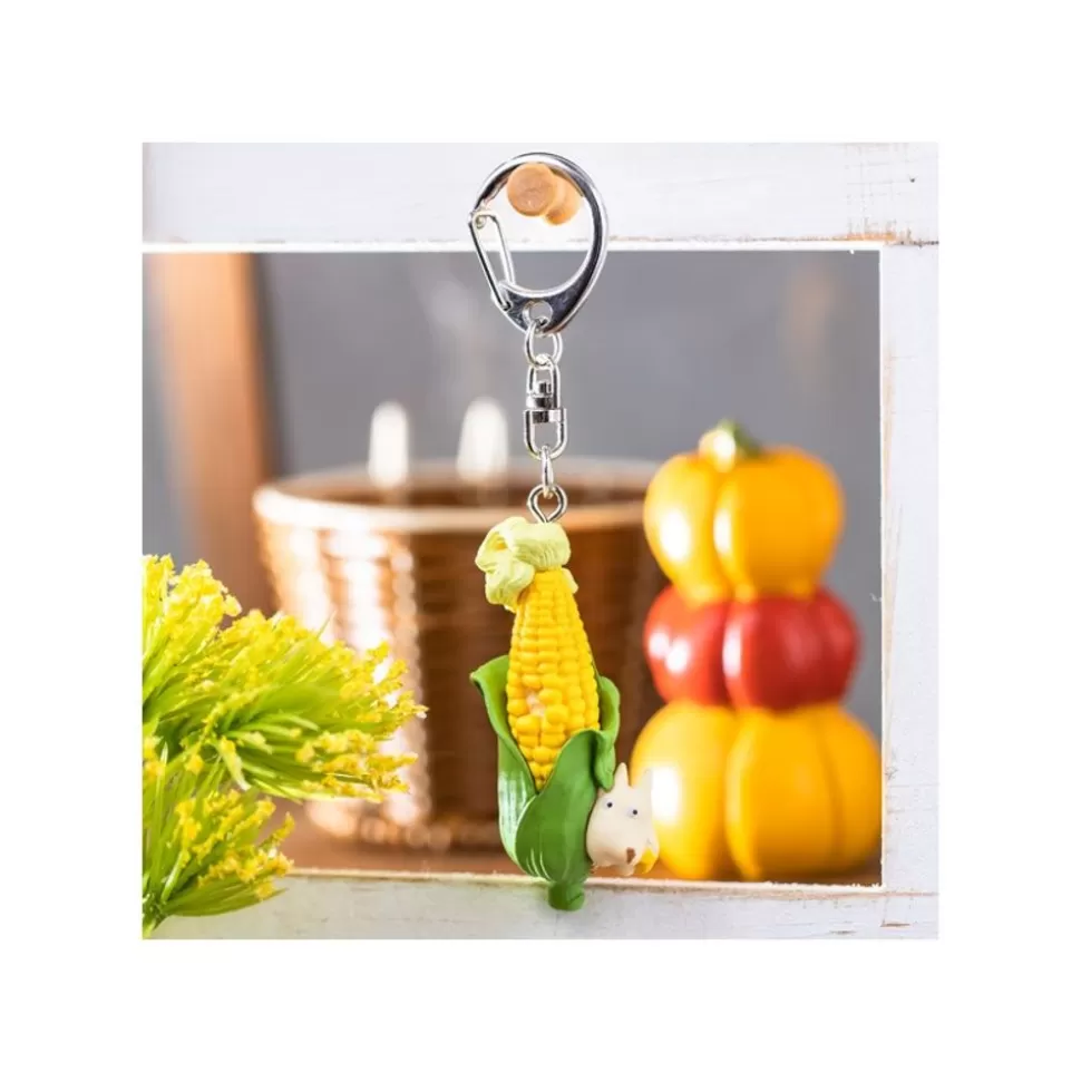 Maison Ghibli Keychain Soot Sprite In Corn With Totoro - My Neighbor Totoro- Keychains