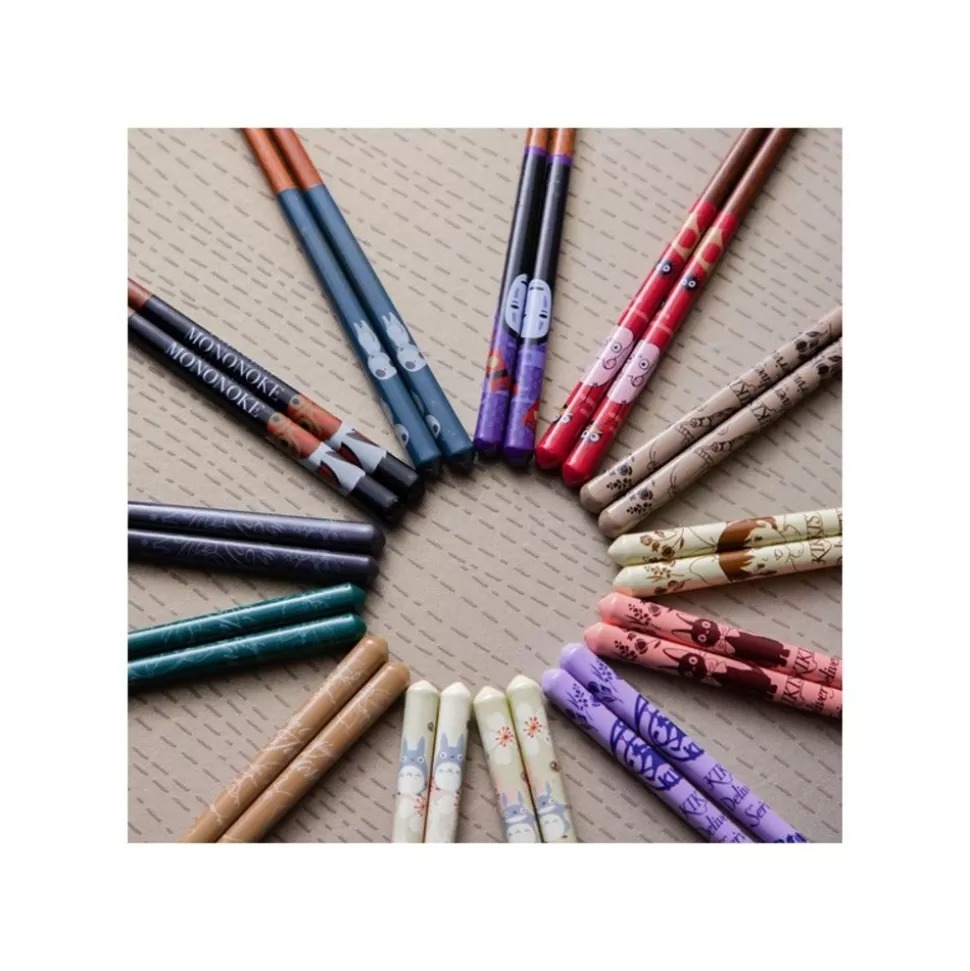 Maison Ghibli Lacquered Chopsticks 21Cm Sketches Brown - My Neighbor Totoro- Kitchenware