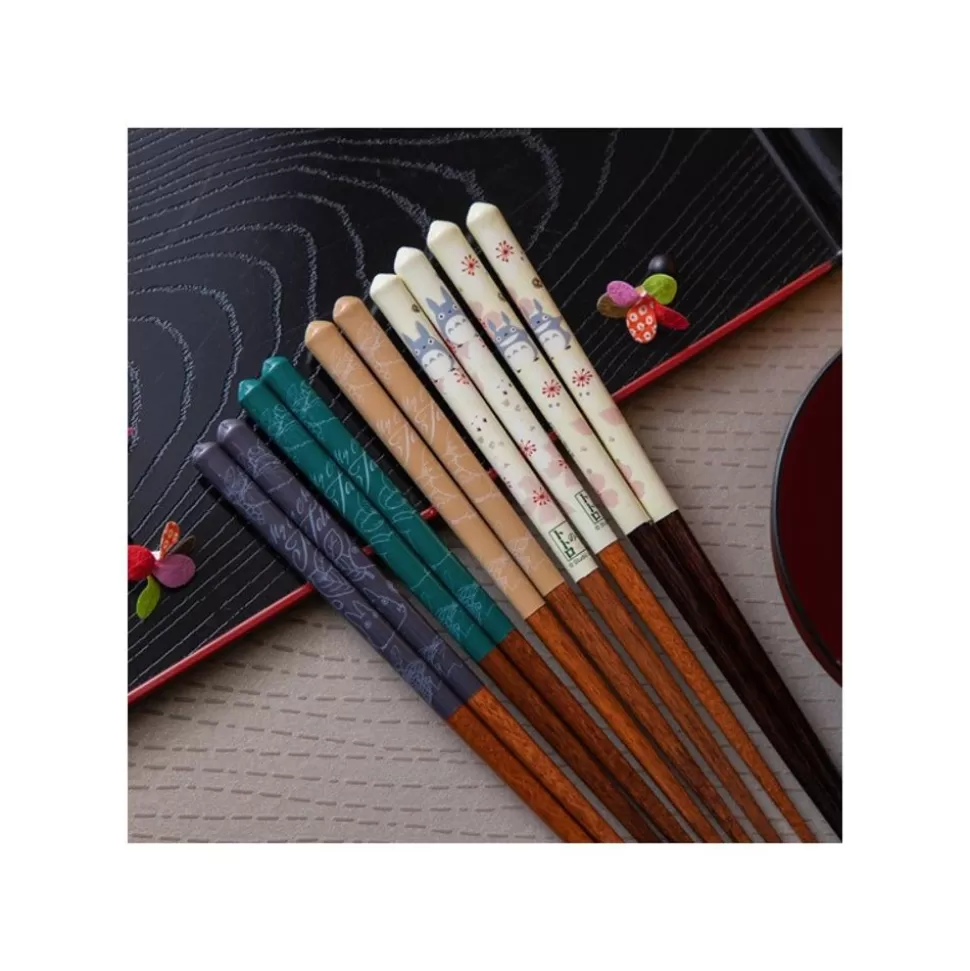 Maison Ghibli Lacquered Chopsticks 21Cm Sketches Deep Green - My Neighbor Totoro- Kitchenware