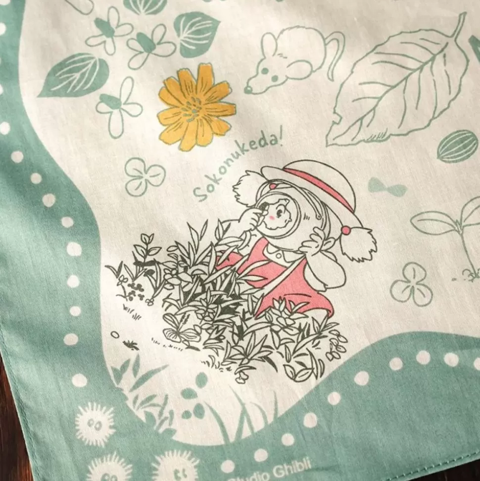 Maison Ghibli Large Handkerchief Mysterious Encounter 53X53 Cm - My Neighbour Totor- Outfits