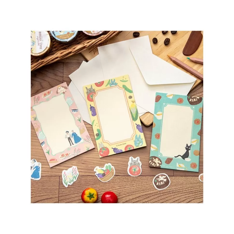 Maison Ghibli Letter Set Break Time Vegetables - My Neighcor Tortoro- Postcards And Letter Papers