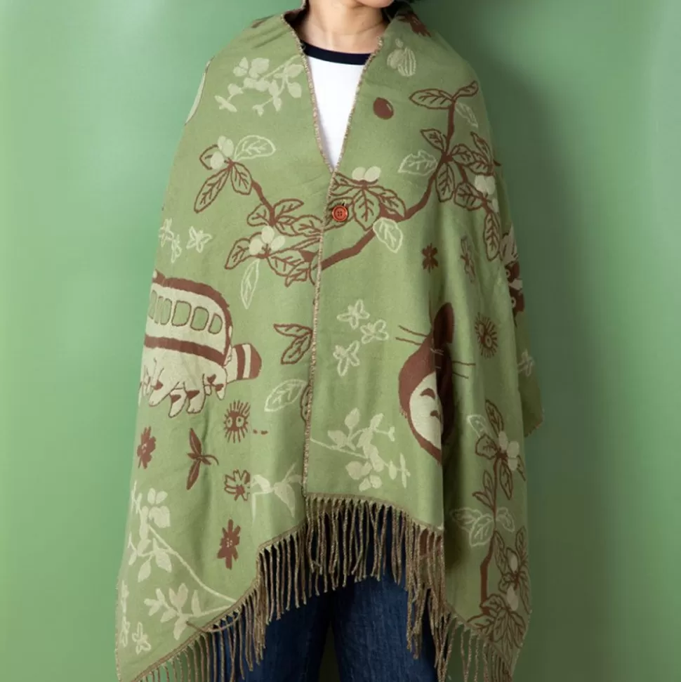 Maison Ghibli Light Green Stole Totoro & Catbus - My Neighbor Totoro- Outfits