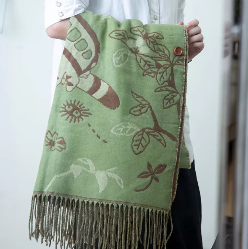 Maison Ghibli Light Green Stole Totoro & Catbus - My Neighbor Totoro- Outfits