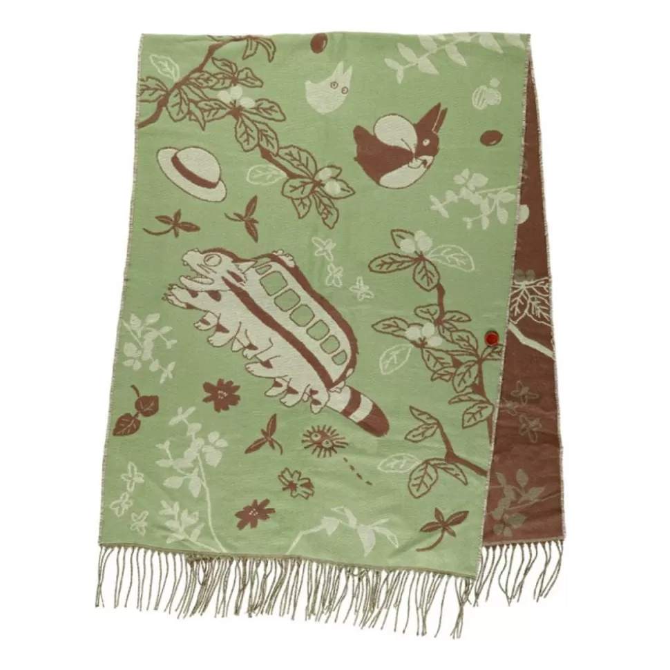 Maison Ghibli Light Green Stole Totoro & Catbus - My Neighbor Totoro- Outfits