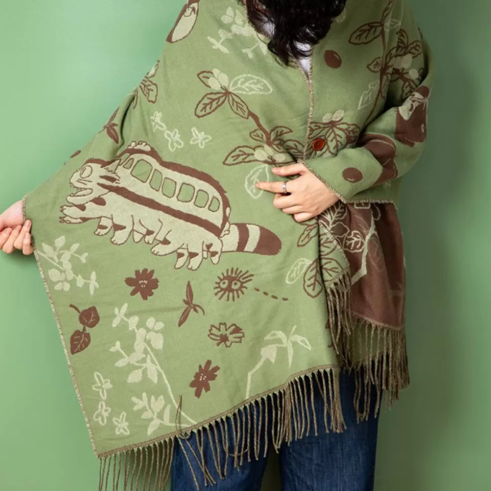 Maison Ghibli Light Green Stole Totoro & Catbus - My Neighbor Totoro- Outfits