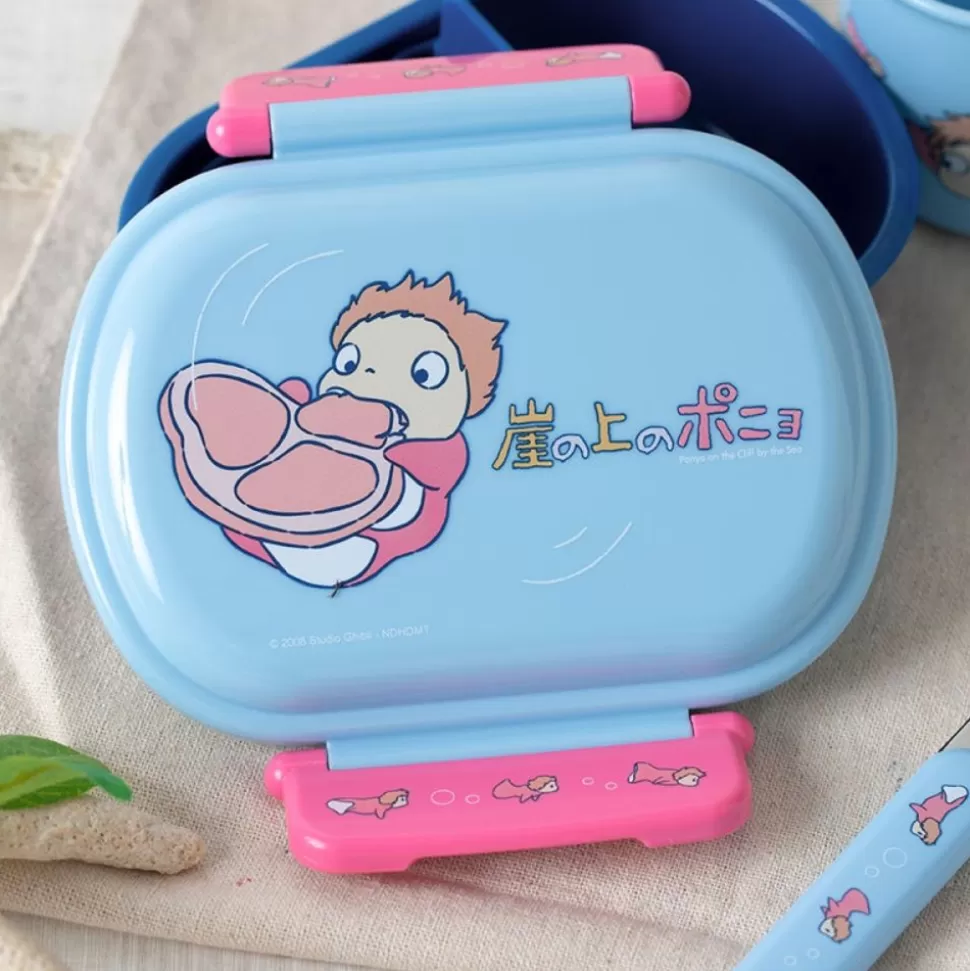 Maison Ghibli Lunch Box 2 Locks Ponyo In The Ocean - Ponyo On The Cliff- Kitchenware