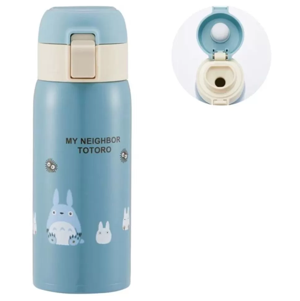 Maison Ghibli Mat Blue Thermos Bottle 350Ml - My Neighbor Totoro- Kitchenware