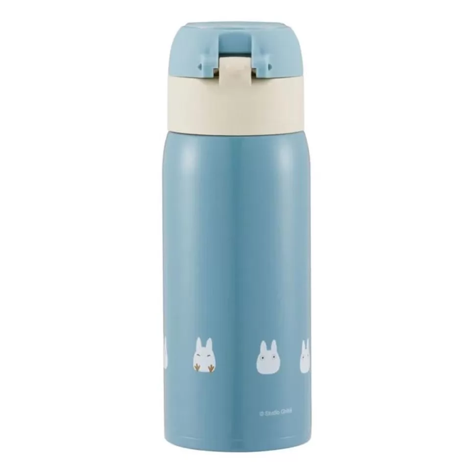 Maison Ghibli Mat Blue Thermos Bottle 350Ml - My Neighbor Totoro- Kitchenware
