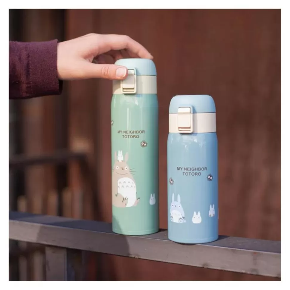 Maison Ghibli Mat Blue Thermos Bottle 350Ml - My Neighbor Totoro- Kitchenware