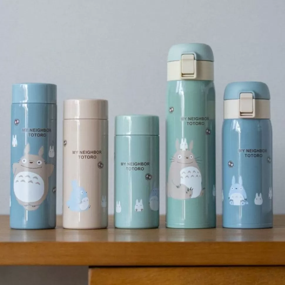 Maison Ghibli Mat Blue Thermos Bottle 350Ml - My Neighbor Totoro- Kitchenware