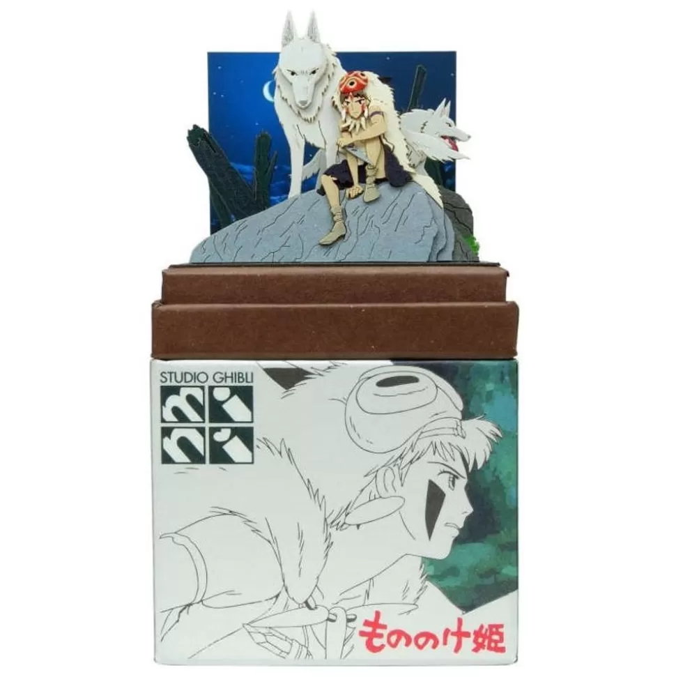 Maison Ghibli Paper Craft San And Moro Under The Moon - Princess Mononoke- Arts And Crafts