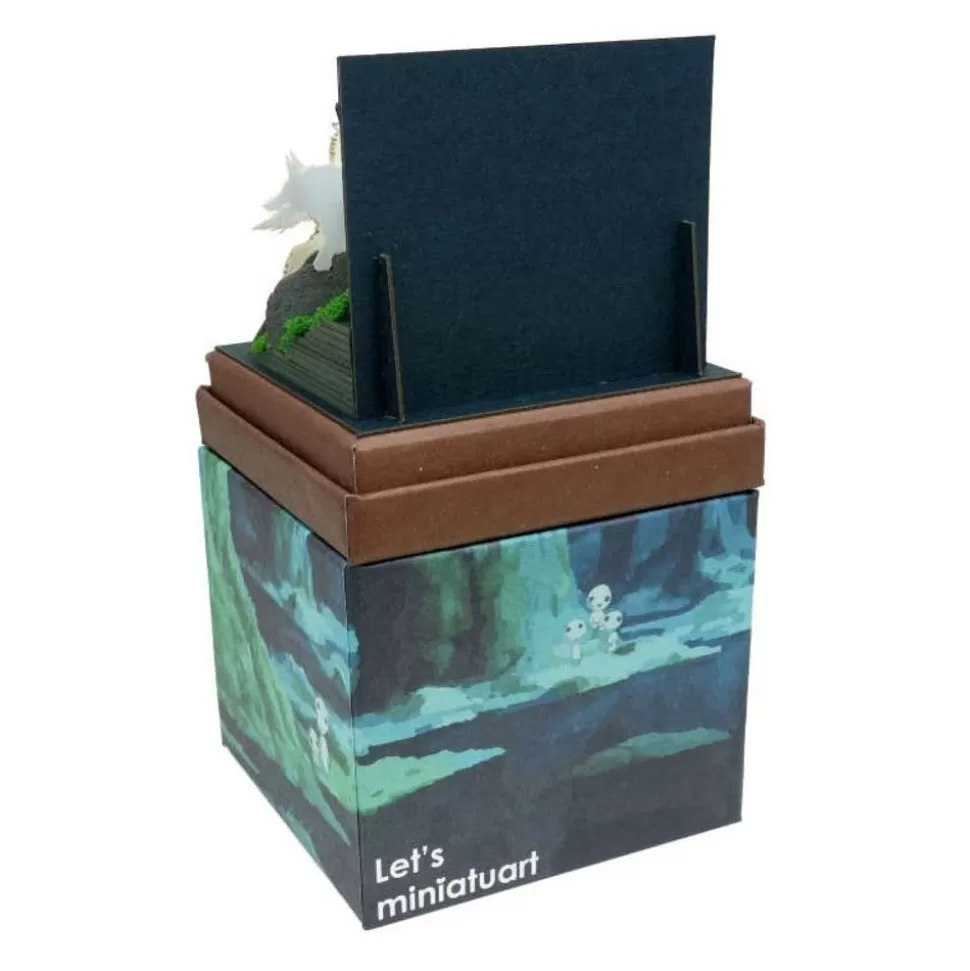 Maison Ghibli Paper Craft San And Moro Under The Moon - Princess Mononoke- Arts And Crafts