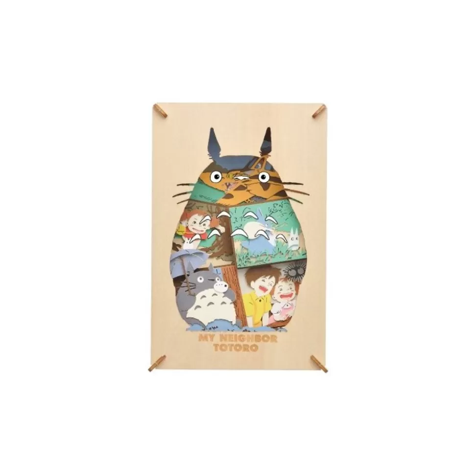 Maison Ghibli Paper Theater Wood Style Silhouette Big Totoro - My Neighbor Totoro- Arts And Crafts