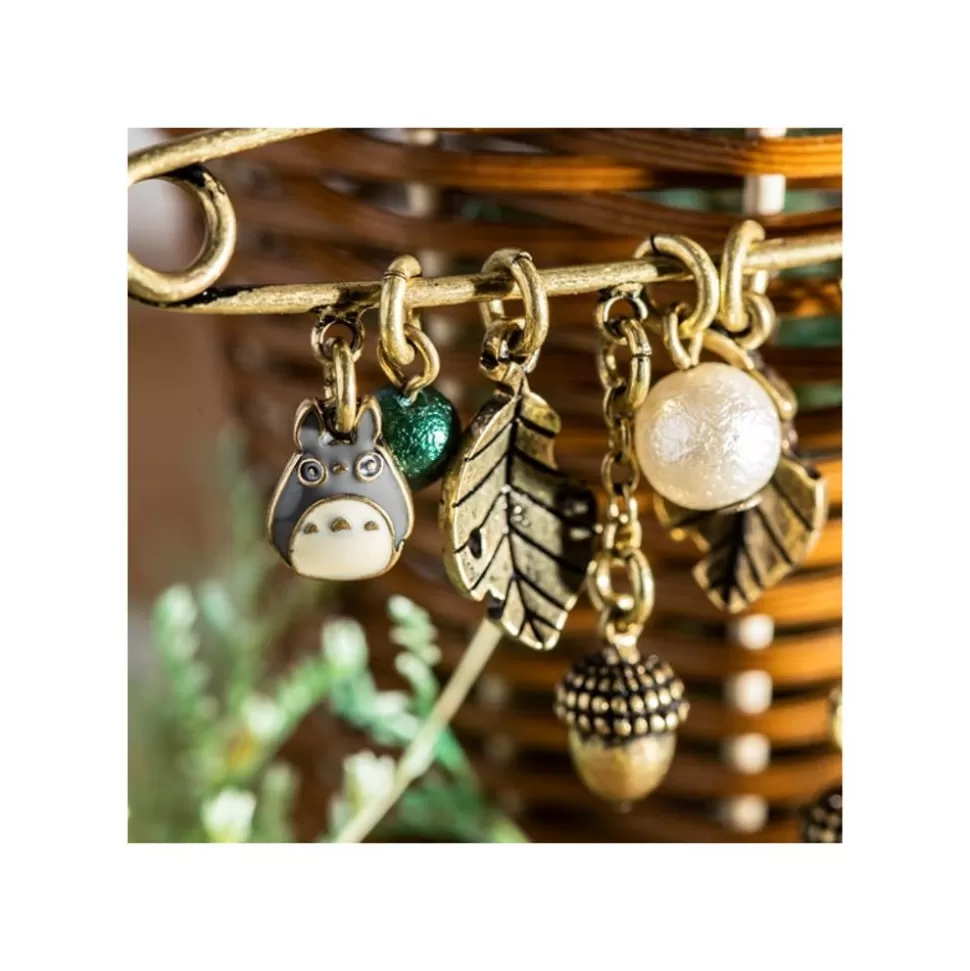 Maison Ghibli Safety Pin Brooch Totoro & Leaves - My Neighbor Totoro- Accessories
