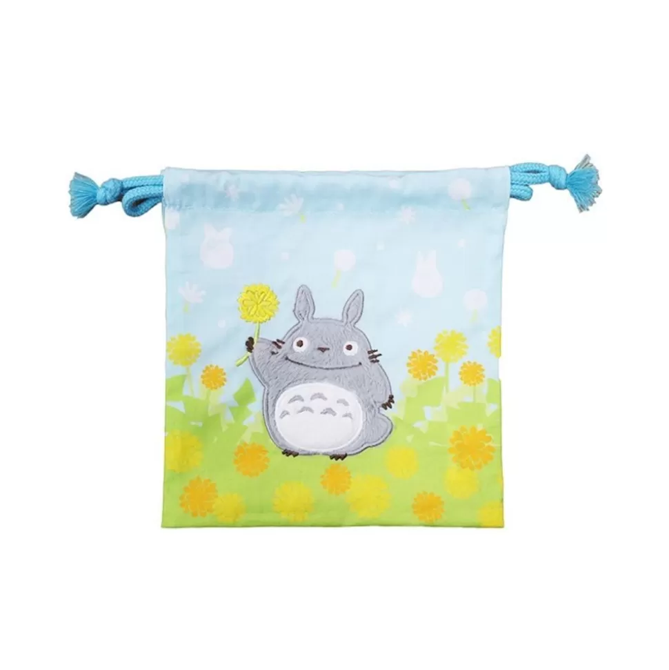 Maison Ghibli Satchel With Lanyard Totoro Flowers 20 X 19 Cm - My Neighbor Totoro- Bags