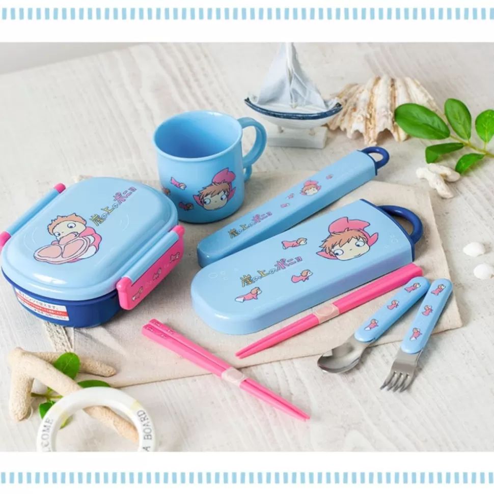 Maison Ghibli Set Chopsticks Spoon Fork Ponyo In The Ocean - Ponyo On The Cliff- Kitchenware