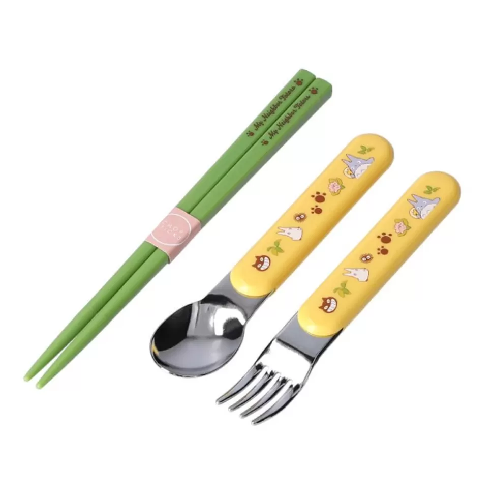 Maison Ghibli Set Chopsticks Spoon Fork Totoro & Catbus - My Neighbor Totoro- Kitchenware