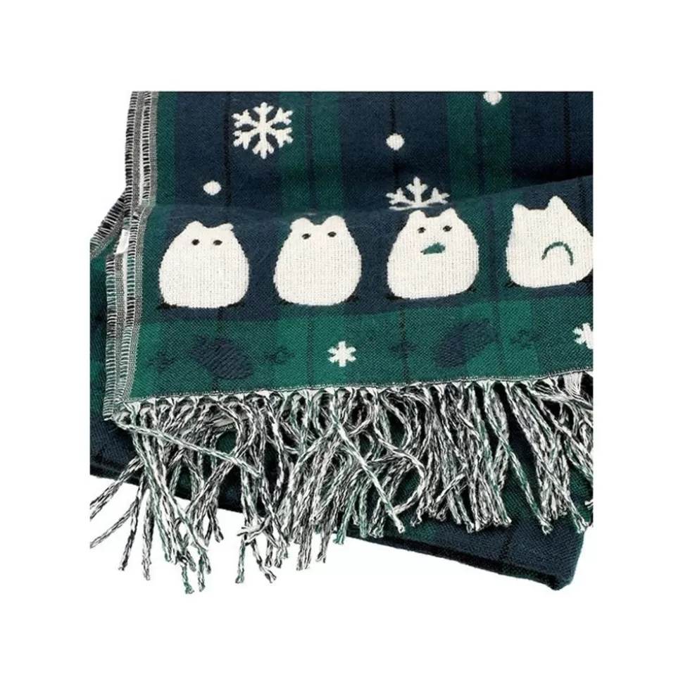 Maison Ghibli Stole With Button Totoro Check Pattern - My Neighbor Tororo- Outfits