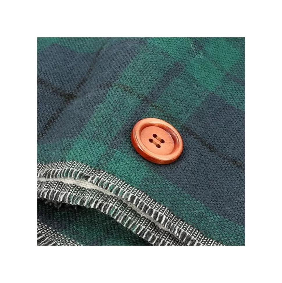 Maison Ghibli Stole With Button Totoro Check Pattern - My Neighbor Tororo- Outfits
