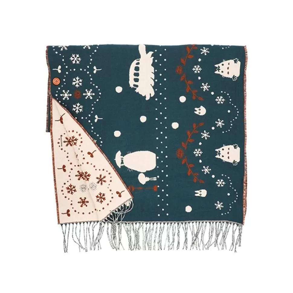 Maison Ghibli Stole With Button Walking In Snow - My Neighbor Totoro- Outfits