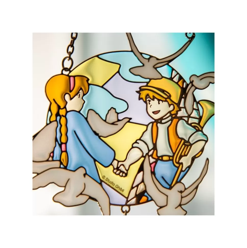 Maison Ghibli Sun Catcher Stained Glass Sheeta & Pazu - Castle In The Sky- Decoration