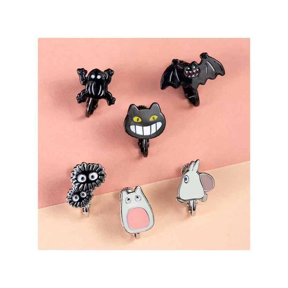 Maison Ghibli Totoro Opening Clipped Earrings Set Of 6 - My Neighbor Totoro- Jewellery