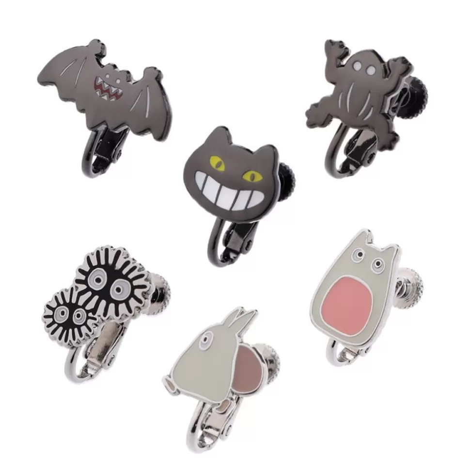 Maison Ghibli Totoro Opening Clipped Earrings Set Of 6 - My Neighbor Totoro- Jewellery