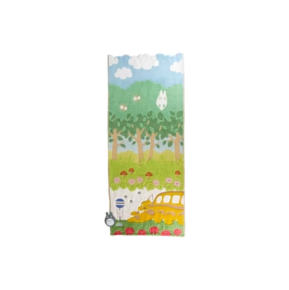 Maison Ghibli Towel Catbus On It'S Way 34X80 Cm - My Neighbor Totoro- Household Linen